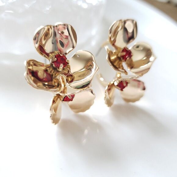 New! Zara Ruby Floreat Earrings - Picture 4 of 15